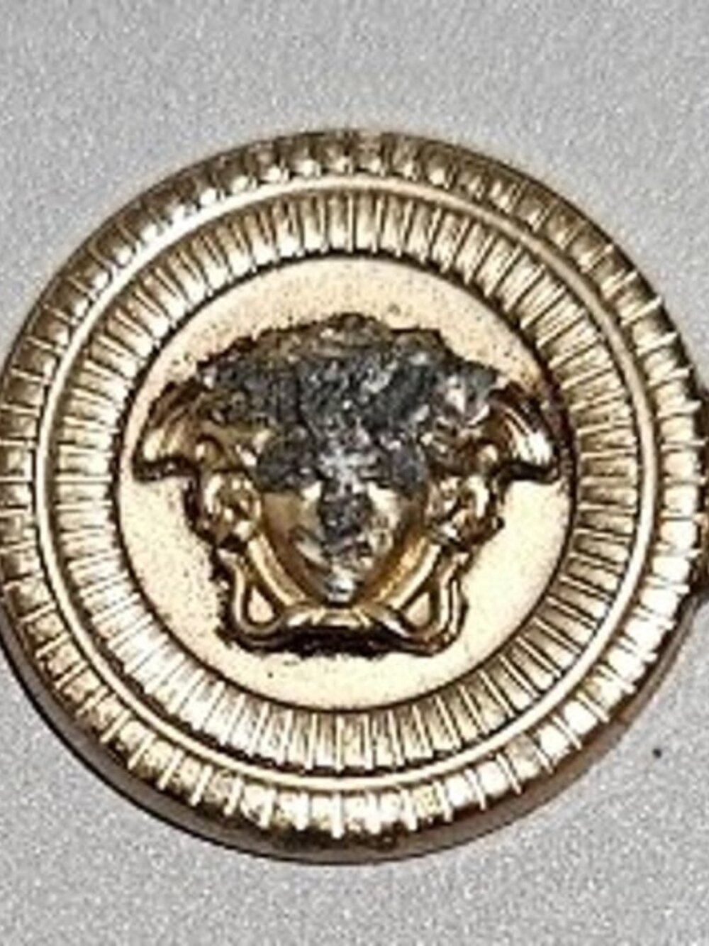 Versace Gold Tone Medusa Emblem Replacement For Sunglass Arm Side Icon Logo